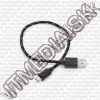Olcsó USB - microUSB kábel 30cm *Cipőfűző* *Hengeres* *Fekete* (IT12724)